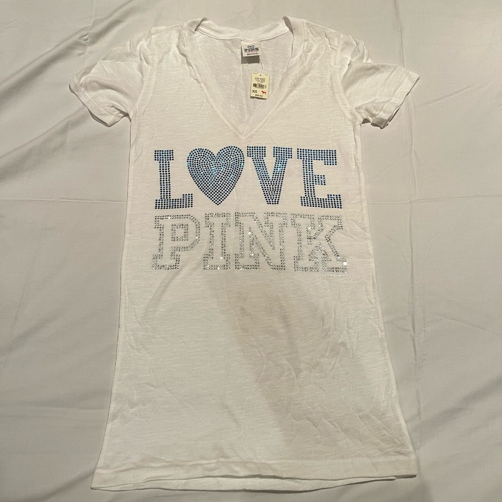PINK Shirt 
White
Size XS
BNWT